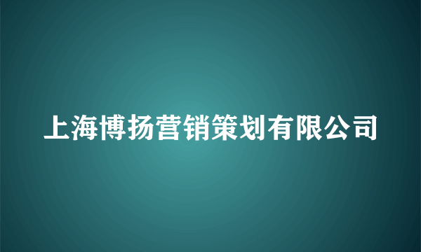 上海博扬营销策划有限公司