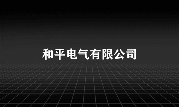 和平电气有限公司