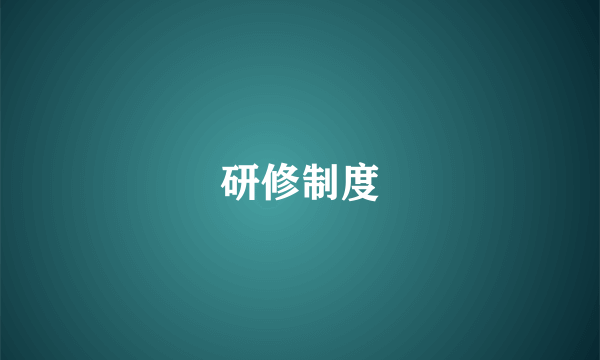 研修制度
