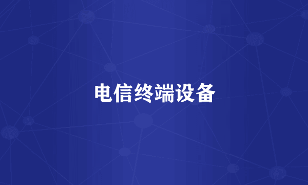 电信终端设备