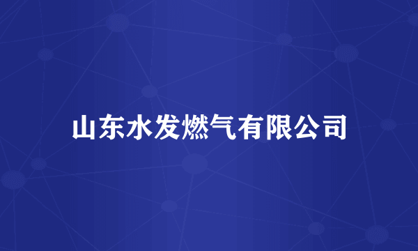 山东水发燃气有限公司
