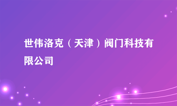 世伟洛克（天津）阀门科技有限公司