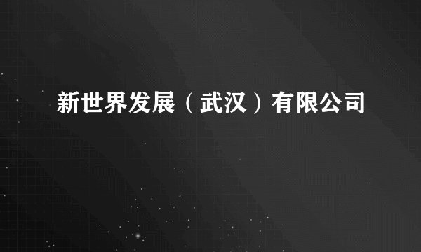 新世界发展（武汉）有限公司