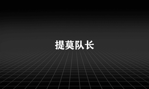提莫队长