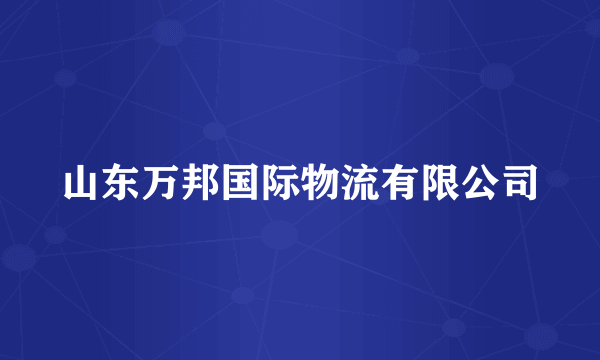 山东万邦国际物流有限公司