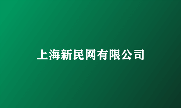 上海新民网有限公司
