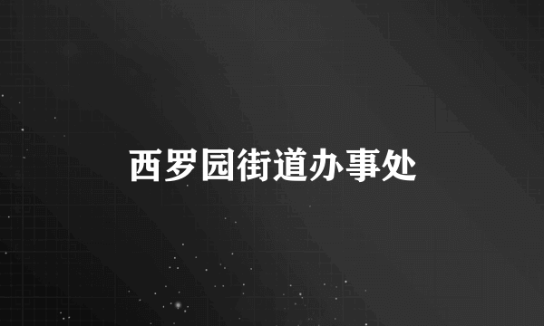 西罗园街道办事处