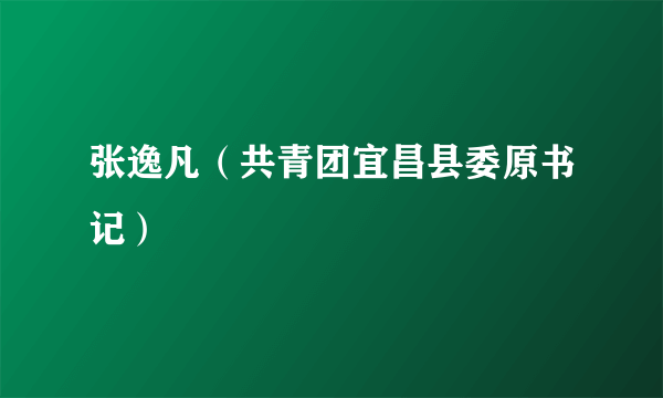 张逸凡（共青团宜昌县委原书记）