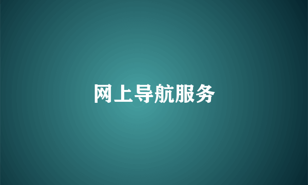 网上导航服务