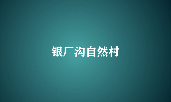 银厂沟自然村