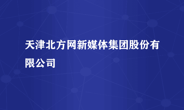 天津北方网新媒体集团股份有限公司