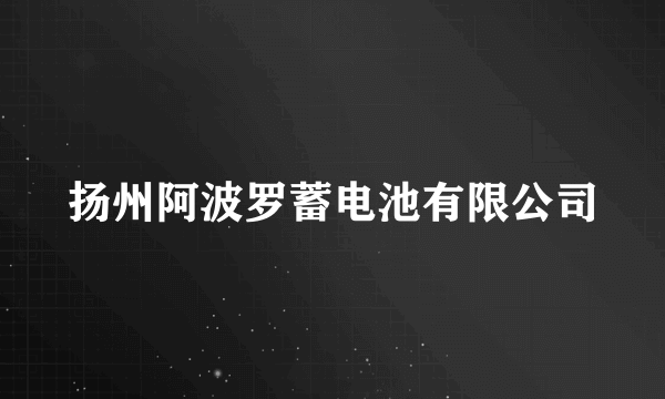扬州阿波罗蓄电池有限公司