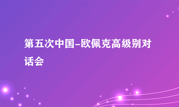 第五次中国-欧佩克高级别对话会