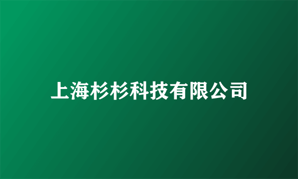 上海杉杉科技有限公司