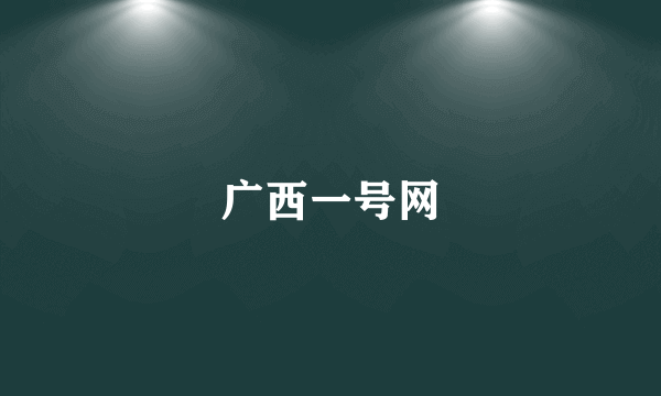 广西一号网