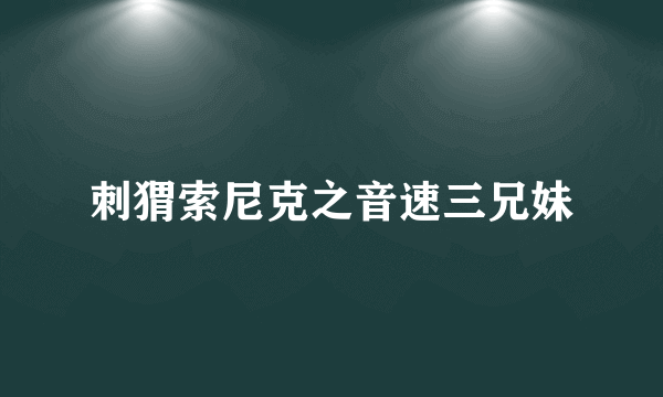 刺猬索尼克之音速三兄妹