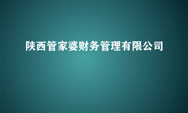 陕西管家婆财务管理有限公司