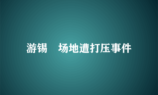 游锡堃场地遭打压事件