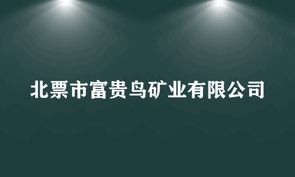 北票市富贵鸟矿业有限公司