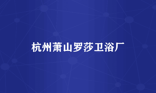 杭州萧山罗莎卫浴厂