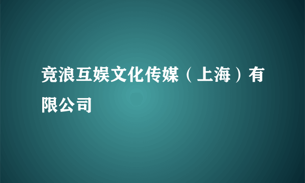 竞浪互娱文化传媒（上海）有限公司