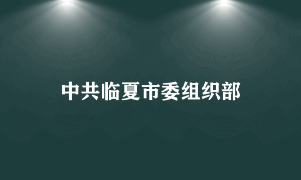 中共临夏市委组织部
