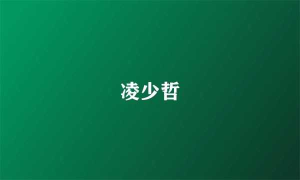 凌少哲