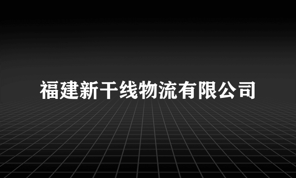 福建新干线物流有限公司