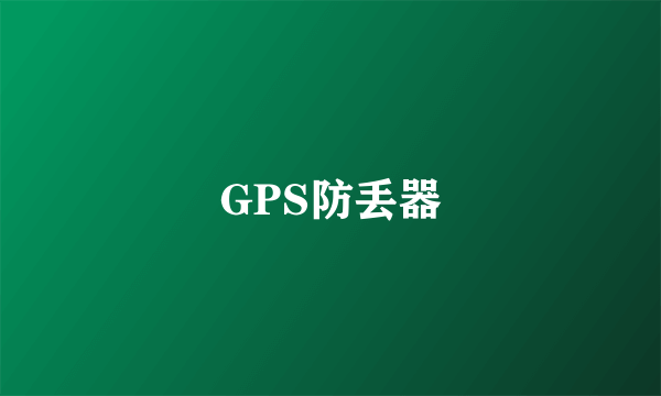 GPS防丢器