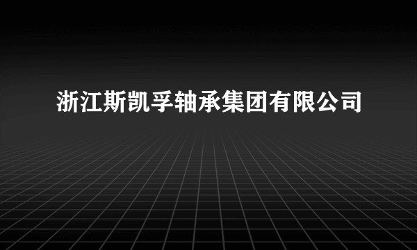 浙江斯凯孚轴承集团有限公司