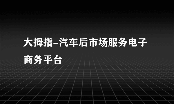 大拇指-汽车后市场服务电子商务平台