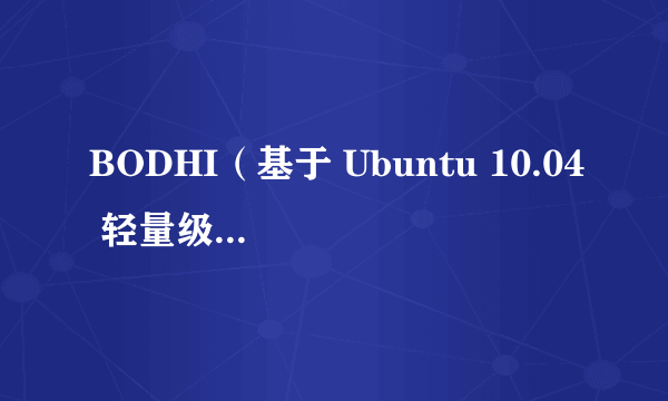 BODHI（基于 Ubuntu 10.04 轻量级 Linux 发行版）