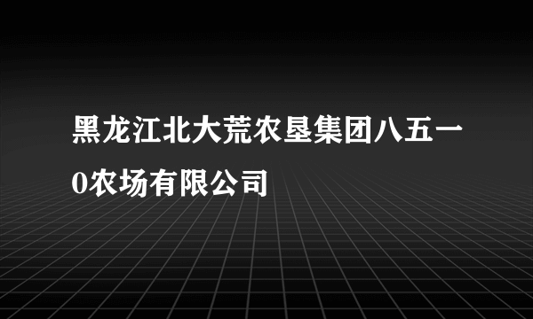 黑龙江北大荒农垦集团八五一0农场有限公司