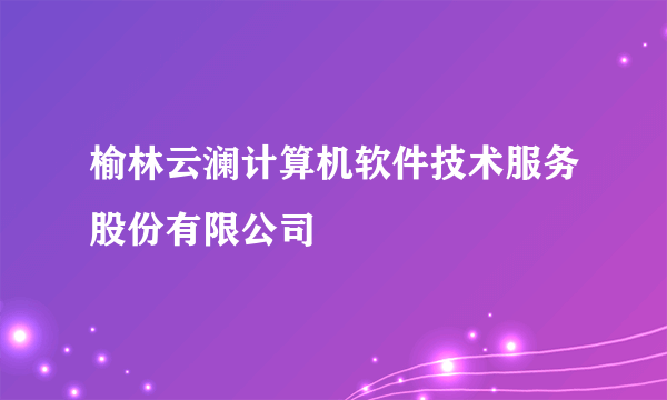 榆林云澜计算机软件技术服务股份有限公司
