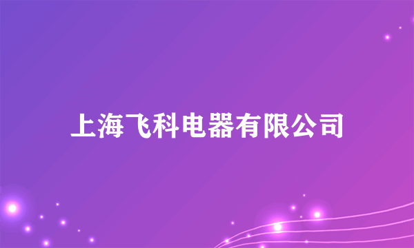 上海飞科电器有限公司