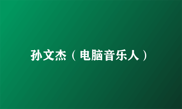 孙文杰（电脑音乐人）