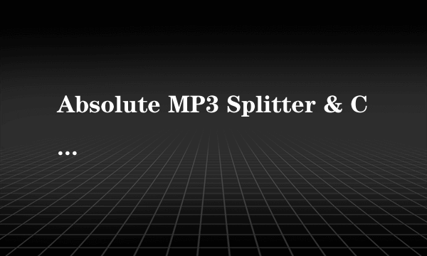 Absolute MP3 Splitter & Converter V2.8.4
