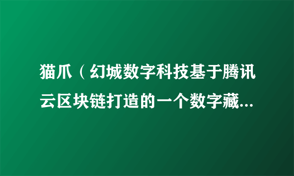 猫爪（幻城数字科技基于腾讯云区块链打造的一个数字藏品交易平台）