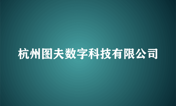 杭州图夫数字科技有限公司