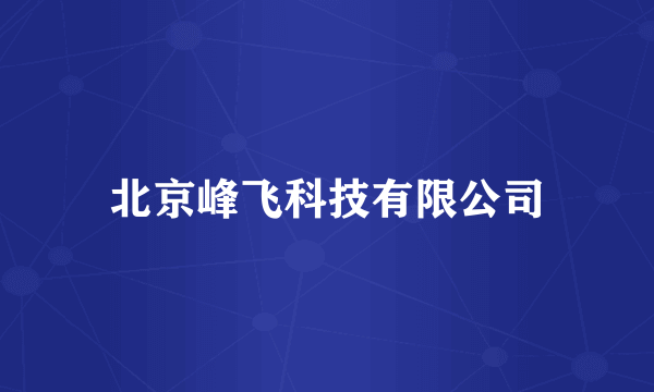 北京峰飞科技有限公司
