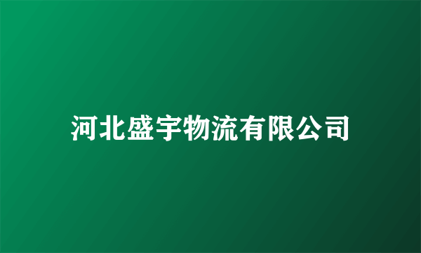 河北盛宇物流有限公司