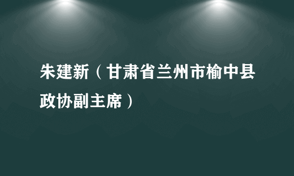 朱建新（甘肃省兰州市榆中县政协副主席）