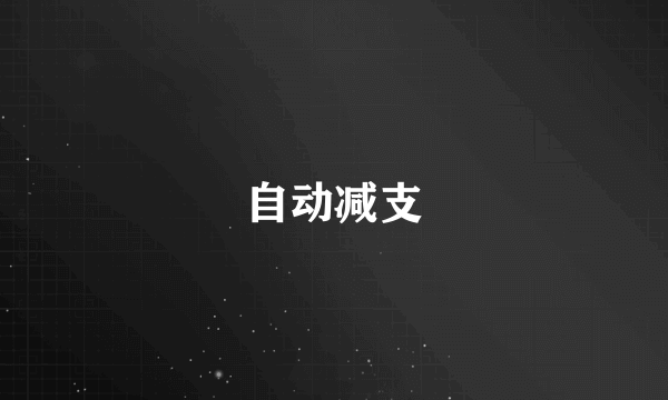 自动减支