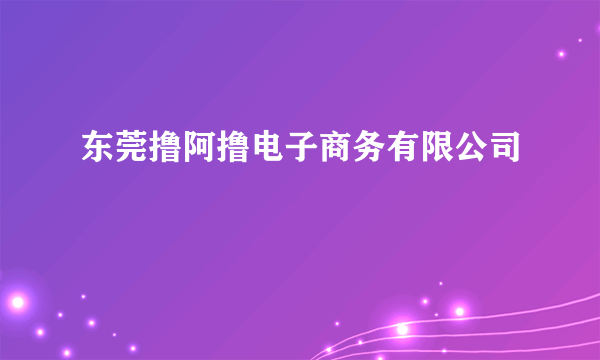 东莞撸阿撸电子商务有限公司