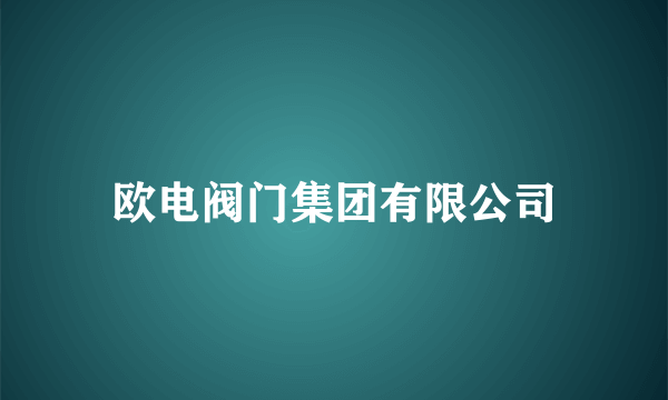 欧电阀门集团有限公司