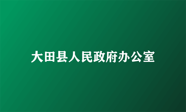 大田县人民政府办公室