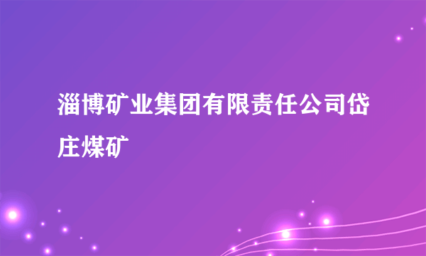 淄博矿业集团有限责任公司岱庄煤矿