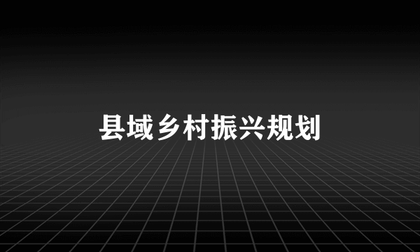 县域乡村振兴规划