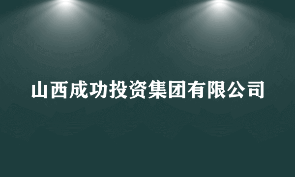山西成功投资集团有限公司