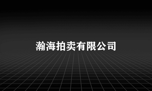 瀚海拍卖有限公司
